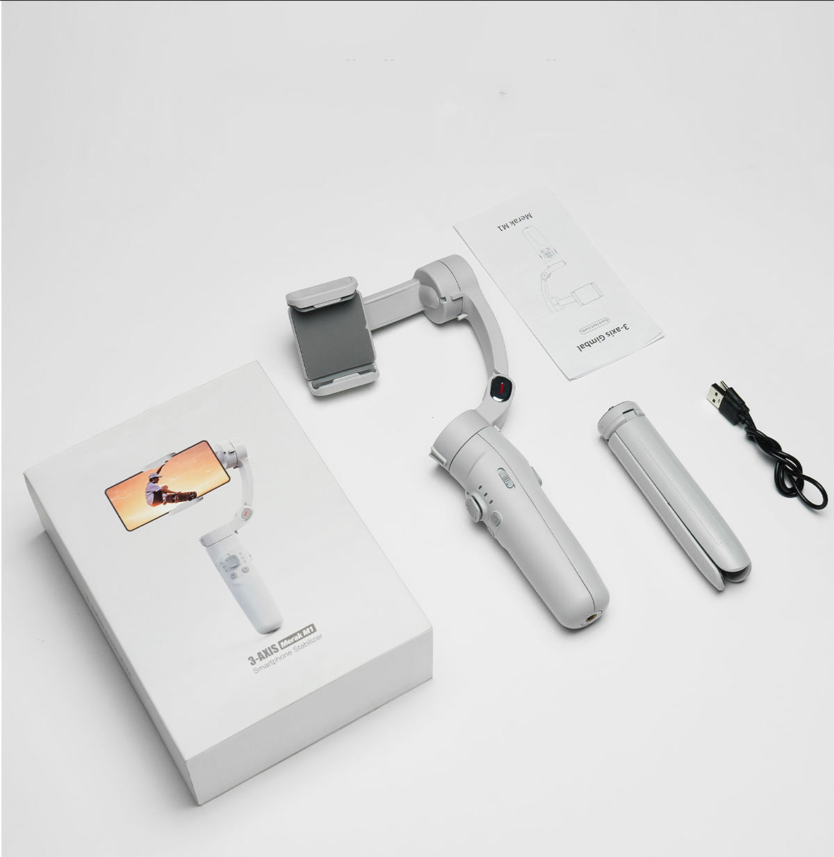 Sammenleggbar 3-akset gimbal-stabilisator med ansiktsgjenkjenning