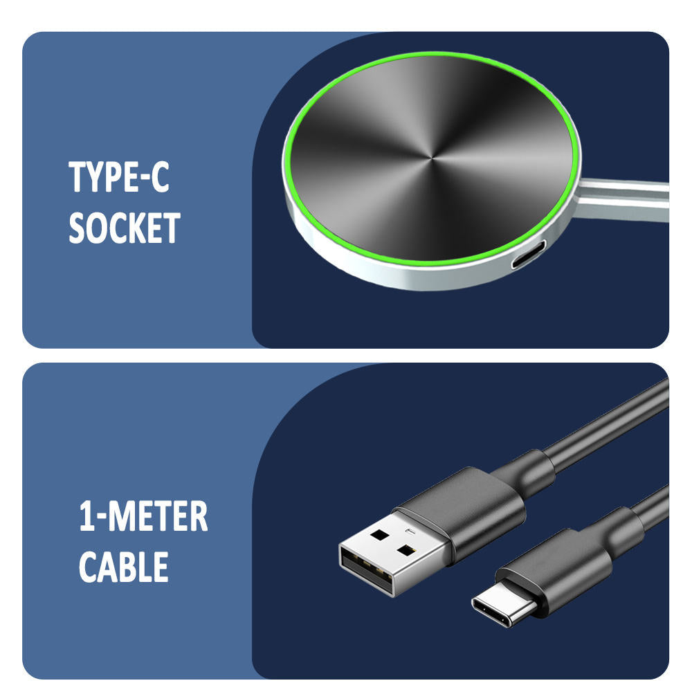 Magnetisk trådløs billader og telefonholder til ventilasjonsgitter (iPhone 15)